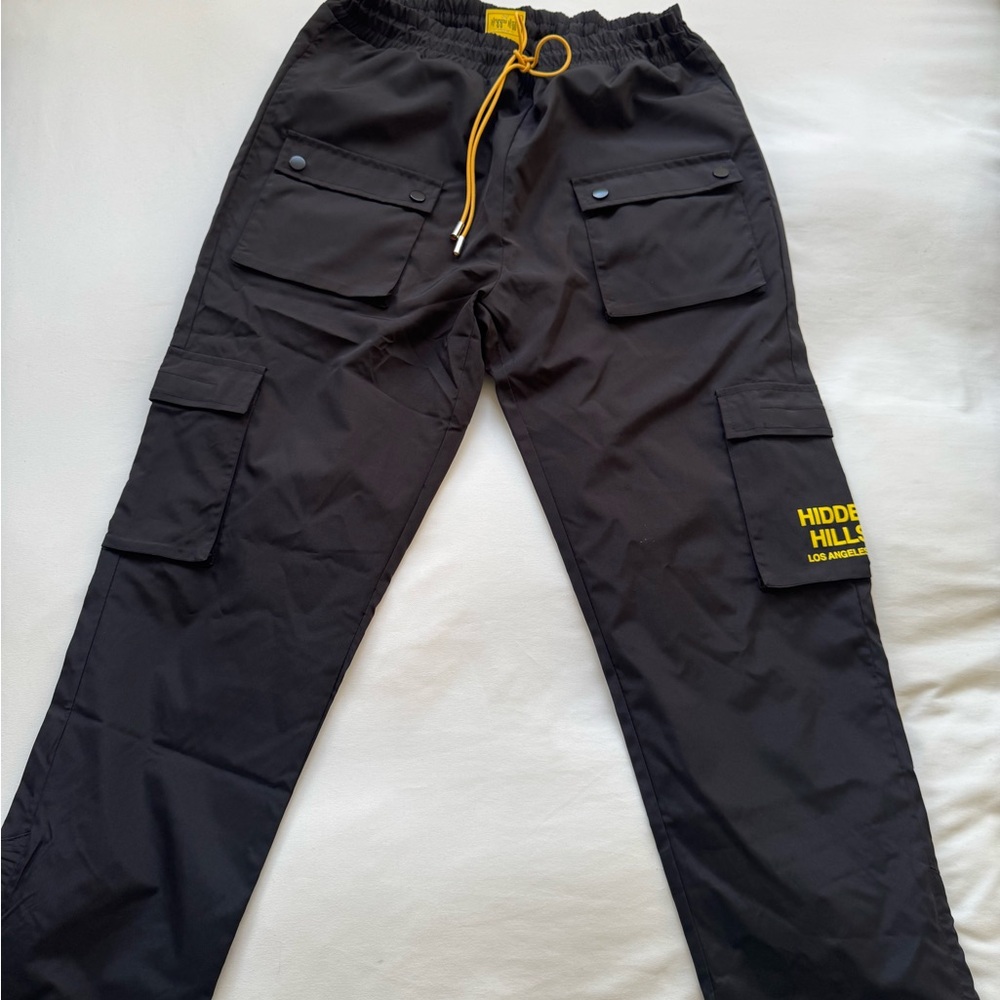 Hidden Hills Black Cargo Pants